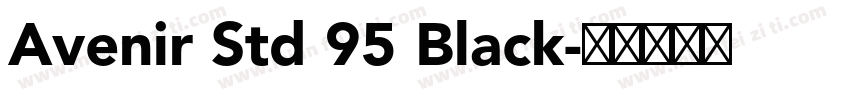 Avenir Std 95 Black字体转换